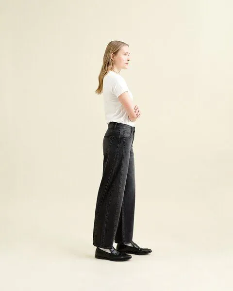 DAWN DAWN Jeans ASH Barrel Leg Cutline Vintage Black – Produktbild 3 von 4