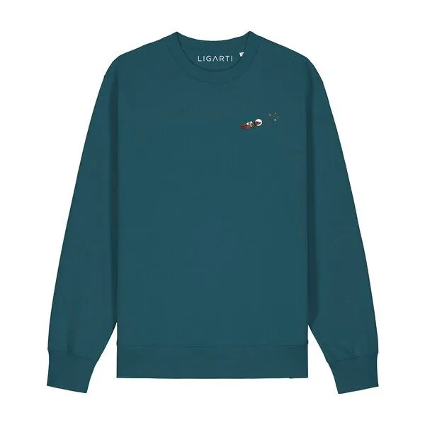 LIGARTI Bestickter Pullover – Astrowau der Space-Hund – LIGARTI Tiermanufaktur, Senfgelb, – Produktbild 3 von 3