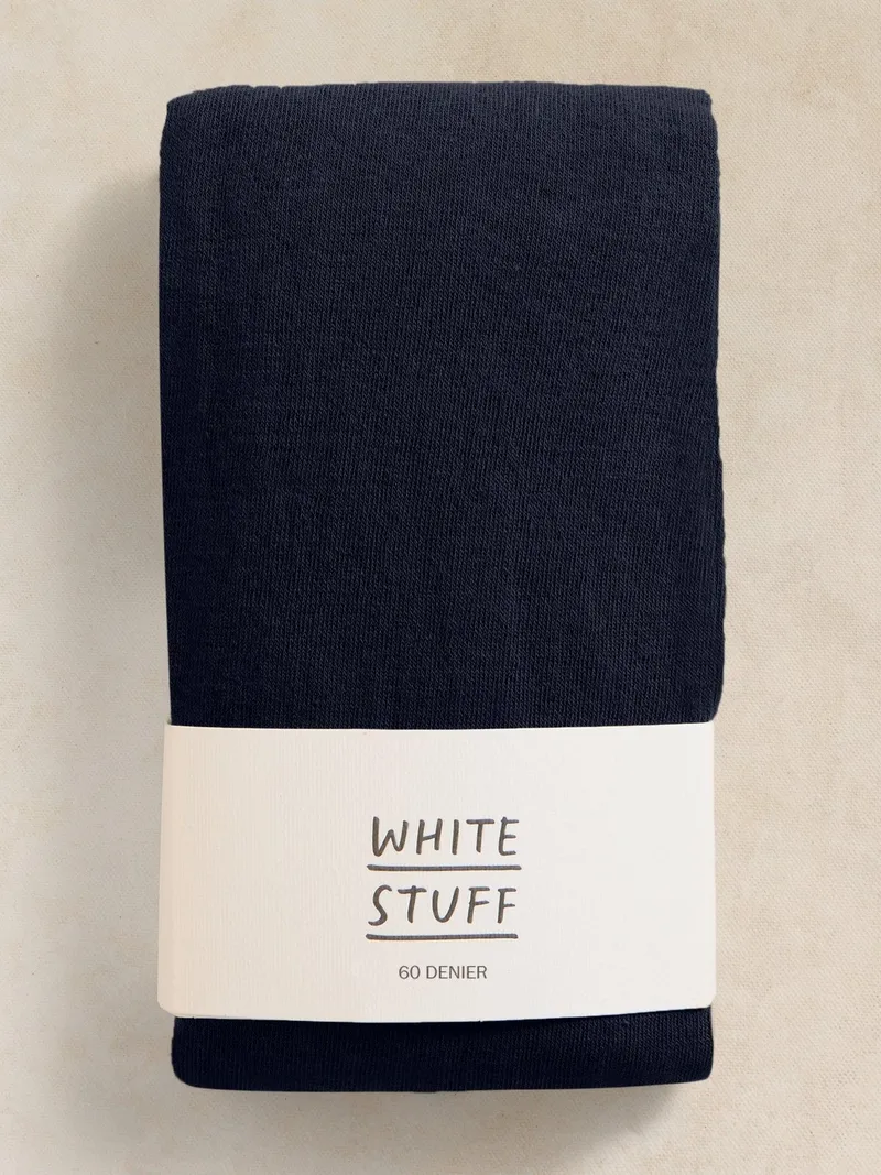 White Stuff Strumpfhose 60 DEN - S, Dunkelmarine, – Produktbild 1 von 2