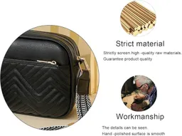 LA CUTE Umhängetasche Damen Crossbody-Tasche aus veganem Leder mit breitem Riemen. (Kleine Schultertasche mit Reißverschluss und breitem Tragegurt., Crossbody-Tasche aus veganem Leder mit verstellbarem Riemen), Modische Crossbody-Tasche aus veganem Leder mit breitem Trageriemen. – Produktbild 1 von 1