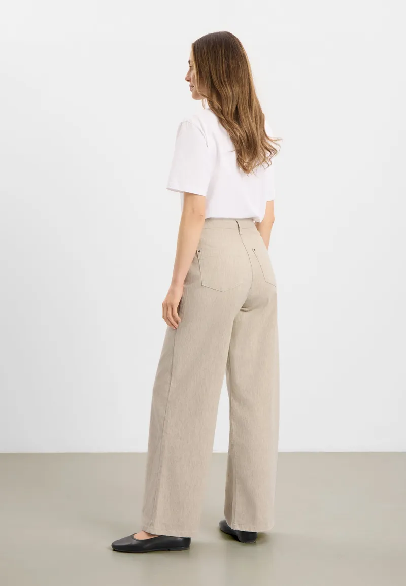 LAURIE LAURIE Damen vegan Hose Carol Loose Grau Sand, Beige, – Produktbild 1 von 2