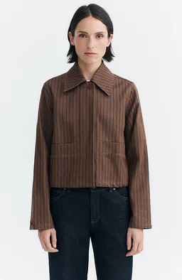 thinking mu Thinking MU Damen vegan Jacke Albin Stripes Astrid Braun – Produktbild 1 von 1