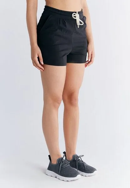 Leela Cotton Damen Pyjama Short aus 100% Bio-Baumwolle Schlafhose Leela Cotton 1440, Schwarz, – Produktbild 2 von 3