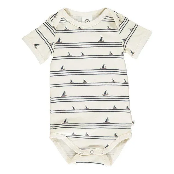 Fred's World by Green Cotton Fred's World by Green Cotton Kurzarm-Body Boat, Green, – Produktbild 1 von 1