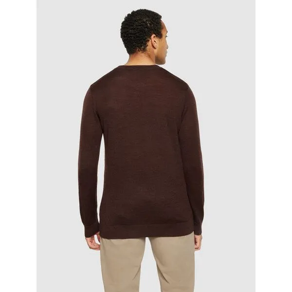 KnowledgeCotton Apparel KnowledgeCotton Apparel Regular merino knit crew neck - aus Merino-Wolle, Braun (demitasse), – Produktbild 2 von 4