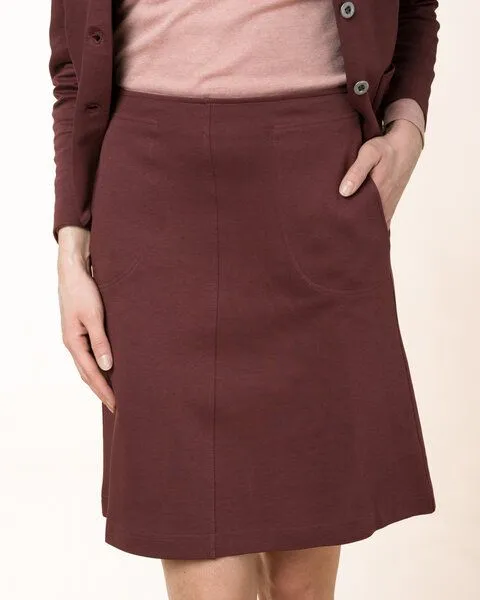 Alma & Lovis Alma & Lovis Rock aus Bio-Baumwolle in Punto-Qualität "Punto-Skirt", Rot, – Produktbild 1 von 4