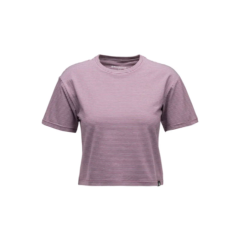 Black Diamond gestreiftes Kurzarm-T-Shirt für Frauen Black Diamond, Lila, – Produktbild 2 von 2