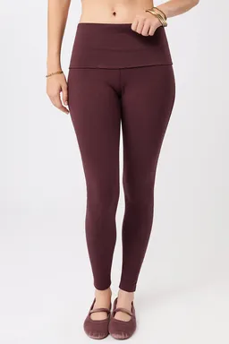 mandala MANDALA Damen vegan Leggings Rolldown Ruby – Produktbild 1 von 1