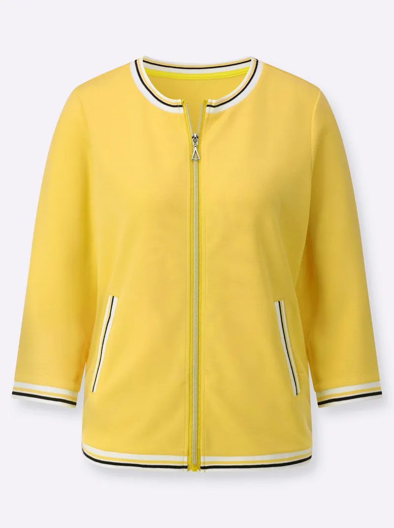 Witt Sweatjacke, Sonnengelb, – Produktbild 1 von 2