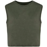 Kultgut Kultgut Biofair- Vegan Vintagelook CropTop - 100% Biobaumwolle, Warmgreen, – Produktbild 1 von 1