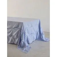 erlich textil Onomao x erlich textil drapierte Tischdecke aus Bio-Baumwolle, Leinen Mix, made in Europe, Hellblau, – Produktbild 1 von 1