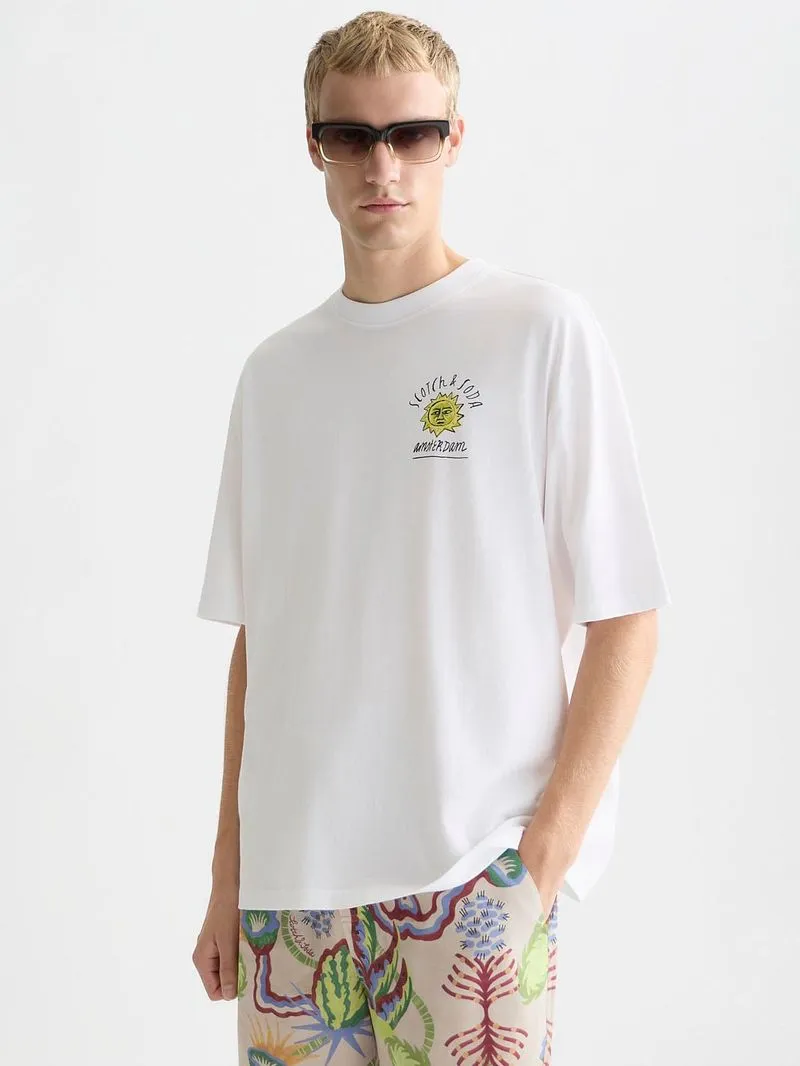 Scotch and Soda Scotch and Soda Scotch & Soda T-Shirt Backprint Weiß, Weiß, – Produktbild 3 von 5