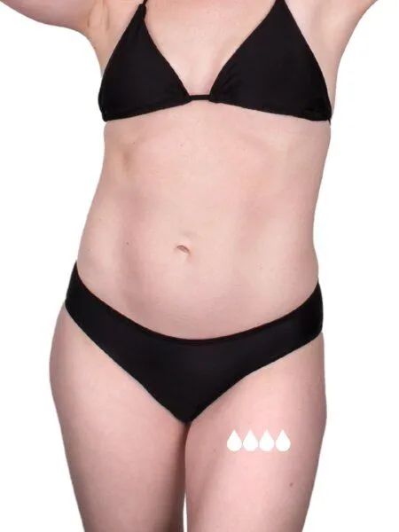 Taynie Mittelstarke Periodenunterwäsche 60°C Taynie Beach Bikinihose, Schwarz, – Produktbild 2 von 4