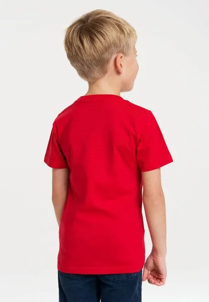 LOGOSH!RT LOGOSH!RT Marvel Comics - Spider-Man - Maske - Bio T-Shirt Print - Junge & Mädchen, Rot, – Produktbild 4 von 4