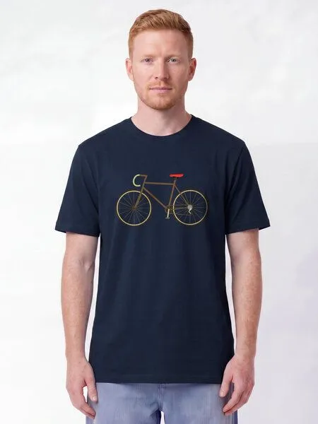 watapparel watapparel T-Shirt Unisex Fahrrad, French navy, – Produktbild 2 von 2