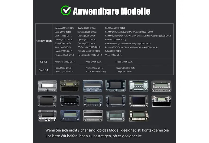ESSGOO DAB+ Android 15 Für VW GOLF 5 6 Touran EOS Tiguan Polo 6R Passat Caddy Navigationsgerät (Carplay Android Auto DAB (optional), RDS, FM, 4+64GB, SWC, GPS NAVI), Schwarz, – Produktbild 8 von 8