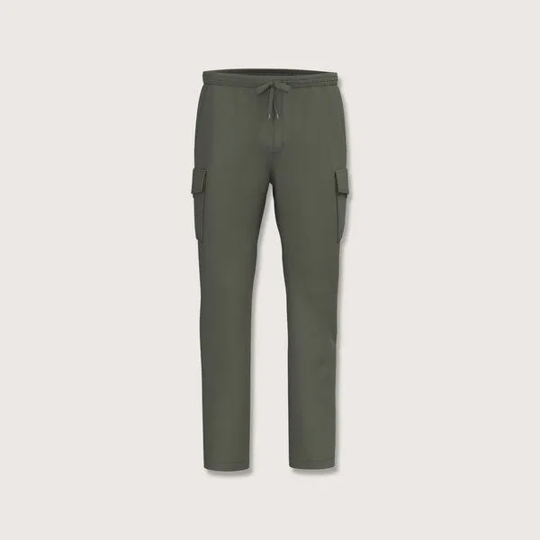 YTWOO YTWOO Streetwear Cargohose für Herren, Organic khaki, – Produktbild 2 von 3
