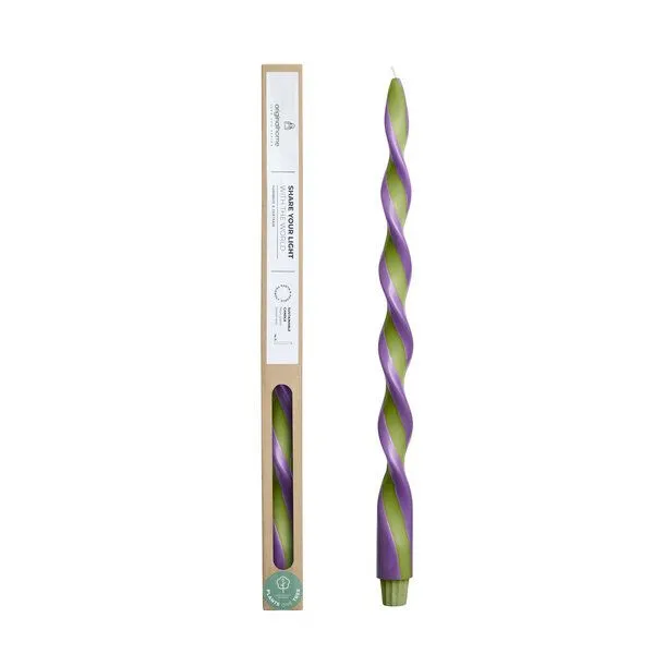 Originalhome Originalhome Gedrehte Duo Kerze für bewusste Geschenke - paraffinfrei & vegan., Purper - fig, – Produktbild 1 von 2