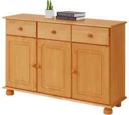 OTTO home Sideboard Mette Kommode mit 3 Türen & 2 Schubladen, eine ist optisch geteilt, Kommode mit gefrästen, kugelförmigen Füßen, Breite 120 cm – Produktbild 1 von 1