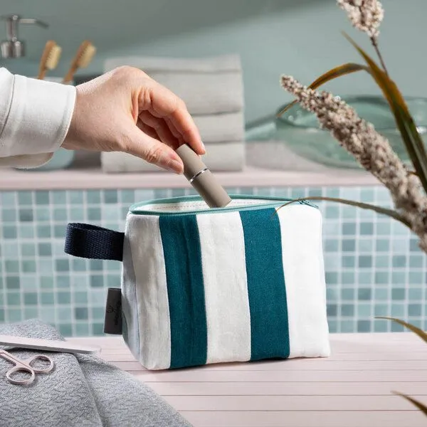 nahtur-design nahtur-design Kosmetiktasche aus 100% Leinen | Kleine Leinentasche, No_8 (gelb), – Produktbild 3 von 4