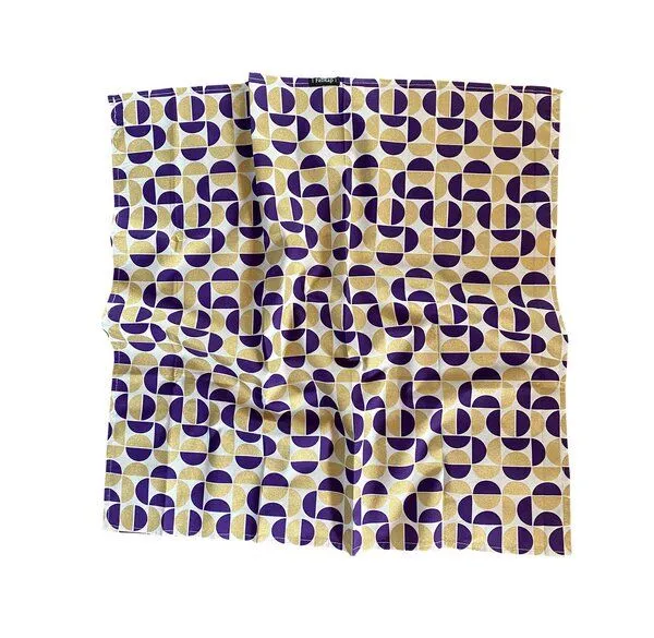 FabRap Gift Wrap FabRap Gift Wrap Wiederverwendbare Geschenkverpackung Furoshiki - Set mit drei Größen (einseitig), Gold moons (goldmonde), – Produktbild 4 von 4