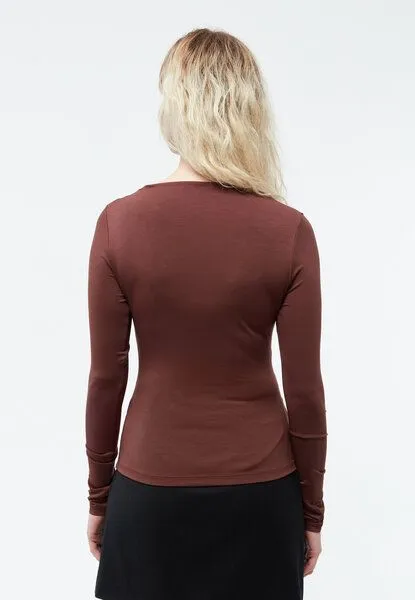 Givn Berlin Givn Berlin Longsleeve GBRonja Tencel, Burned brown, – Produktbild 2 von 4