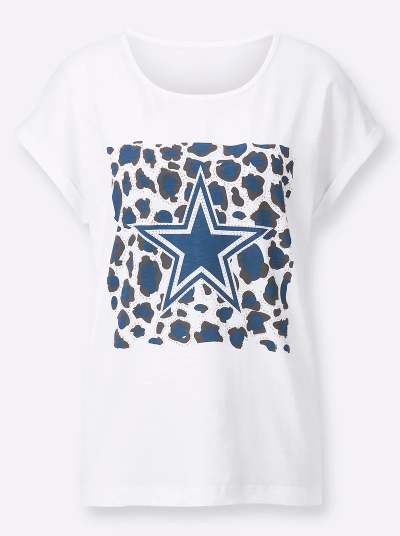 Witt Shirt jeansblau-weiß, Jeansblau-weiß, – Produktbild 1 von 2