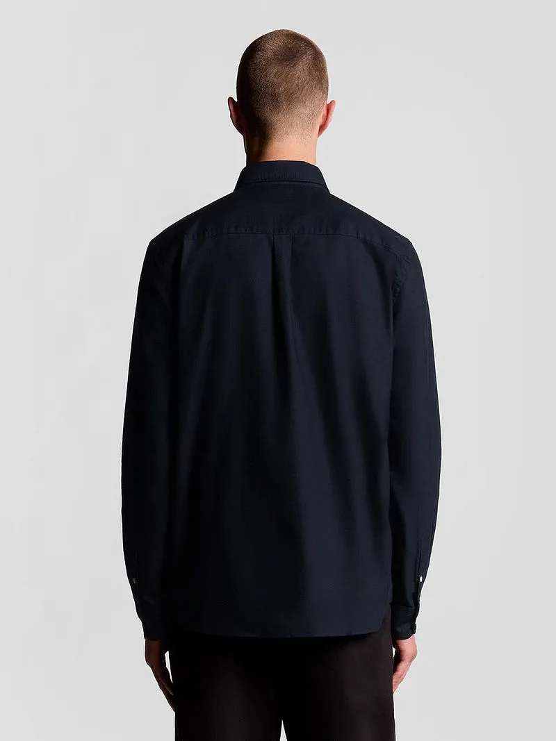 Lyle and Scott Lyle & Scott Shirt Plain Oxford Navy - Größe M, Dunkelblau, – Produktbild 3 von 5