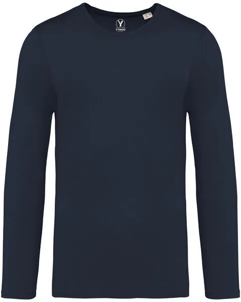 YTWOO YTWOO Ausgewaschenes Herren Langarmshirt aus Bio-Baumwolle - Made in Portugal, Navy, – Produktbild 1 von 2