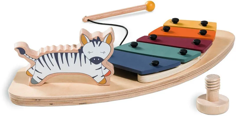 Hauck Hauck Spielzeug-Musikinstrument Play Music Zebra für Hauck Spielbrett Play Tray, Bunt, – Produktbild 2 von 5
