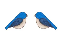 BeWooden BeWooden Holzohrringe Blue Bird Vogelmotiv – Produktbild 1 von 1