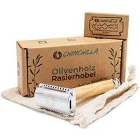 Chinchilla Chinchilla Rasierhobel aus Olivenholz inkl. 10 Rasierklingen – Produktbild 1 von 1