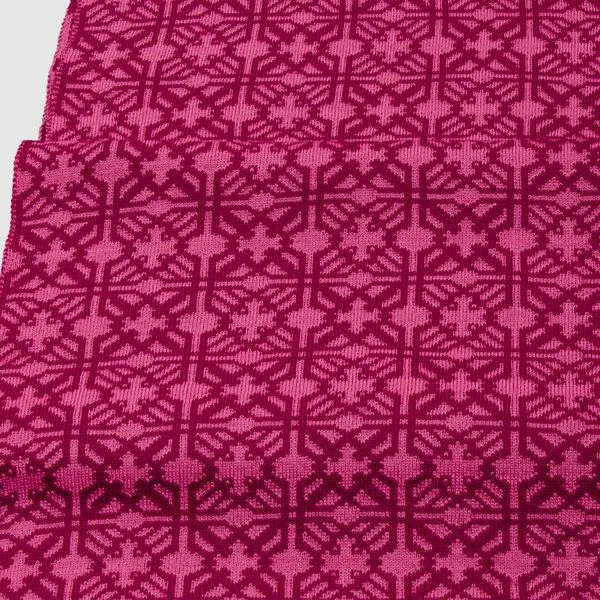 LANARTO slow fashion LANARTO slow fashion Schal Muster 'Irland' zweifarbig gestrickt aus mulesingfreier Merinowolle, Rot, – Produktbild 1 von 3