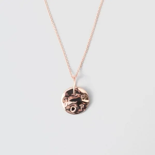 fejn jewelry fejn jewelry Kettenanhänger 'HOPE', Rotgold, – Produktbild 2 von 3