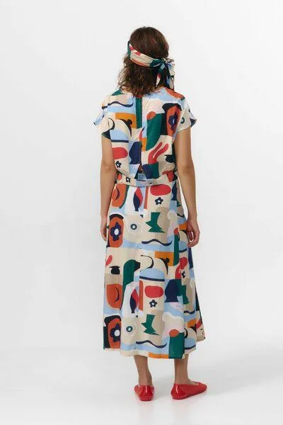SUITE13LAB Suite13lab Damen-Midirock BORNEO im Cruise-Print, Print cruise(mehrfarbig), – Produktbild 4 von 4