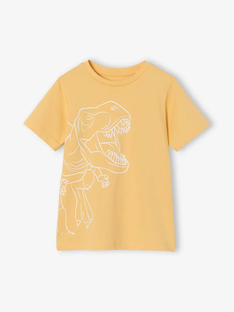 Vertbaudet T-Shirt mit Print für Jungen BASIC ocker, Ocker, – Produktbild 2 von 4