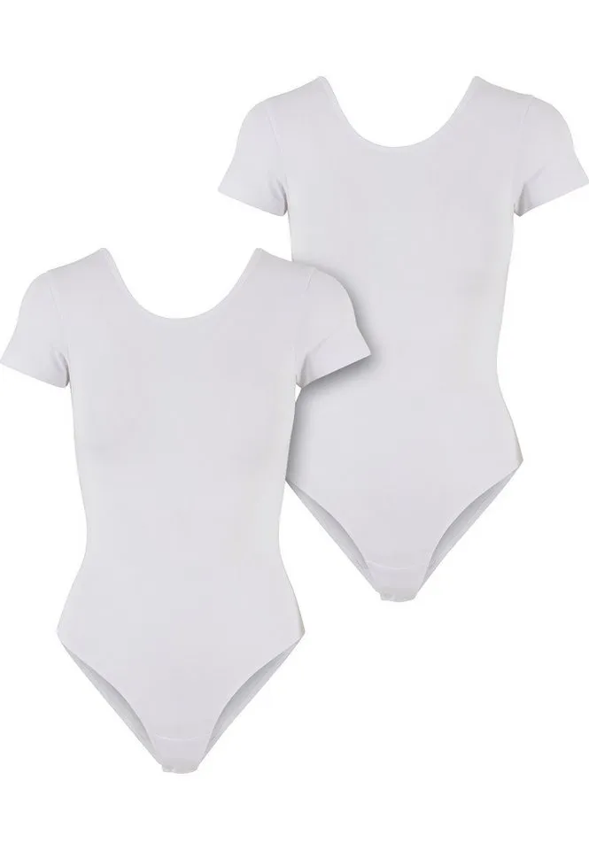 Urban Classics Urban Classics Body Urban Classics Ladies Organic Stretch Jersey 2-Pack, White+white, – Produktbild 1 von 5