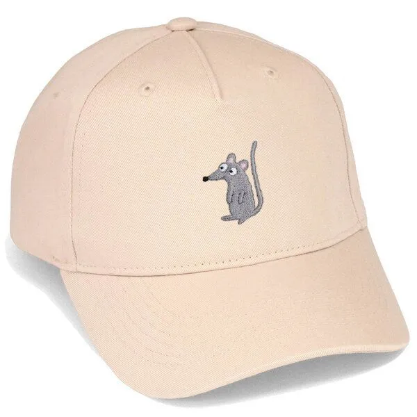 LIGARTI Bestickte Cap – Murat die Maus – LIGARTI Tiermanufaktur, Sand, – Produktbild 1 von 4