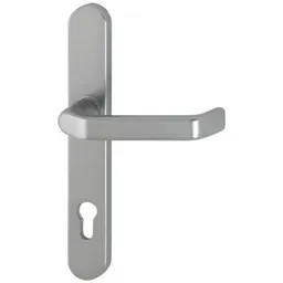 HOPPE Hoppe PT-Drücker-Halbgarnitur, PZ, E92, VK8, ALU, 1313G/3357SN, Liverpool, rd, mit Langsch., F9016 – Produktbild 1 von 1