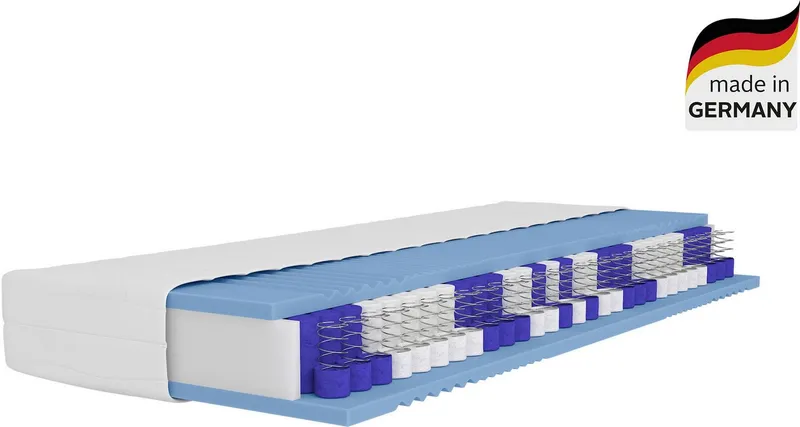 Taschenfederkernmatratze NEUHEIT: Lasse, 7 Zonen Matratze 90x200, 140x200 cm, langlebige Qual., OTTO home, 22 cm hoch, Matratze H2, H3 & H4, atmungsaktiv, Hausstauballergiker geeignet, Weiß, – Produktbild 2 von 7