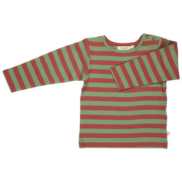 Pigeon by Organics for Kids Pigeon by Organics for Kids Kinder-Langarmshirt "Longsleeve Breton stripe", Orange green (orange/grün), – Produktbild 1 von 1
