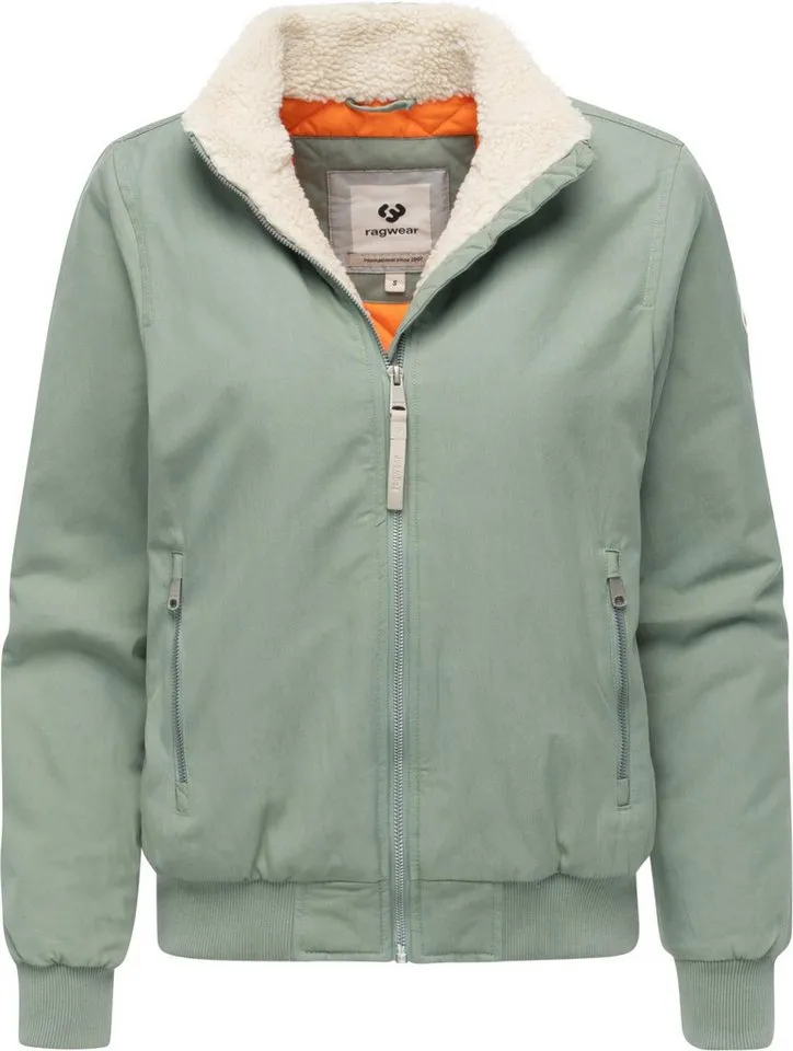 ragwear ragwear Outdoorjacke Coogie YOUMODO Damen Jacke mit hohem Stehkragen, Grau|grün, – Produktbild 5 von 5