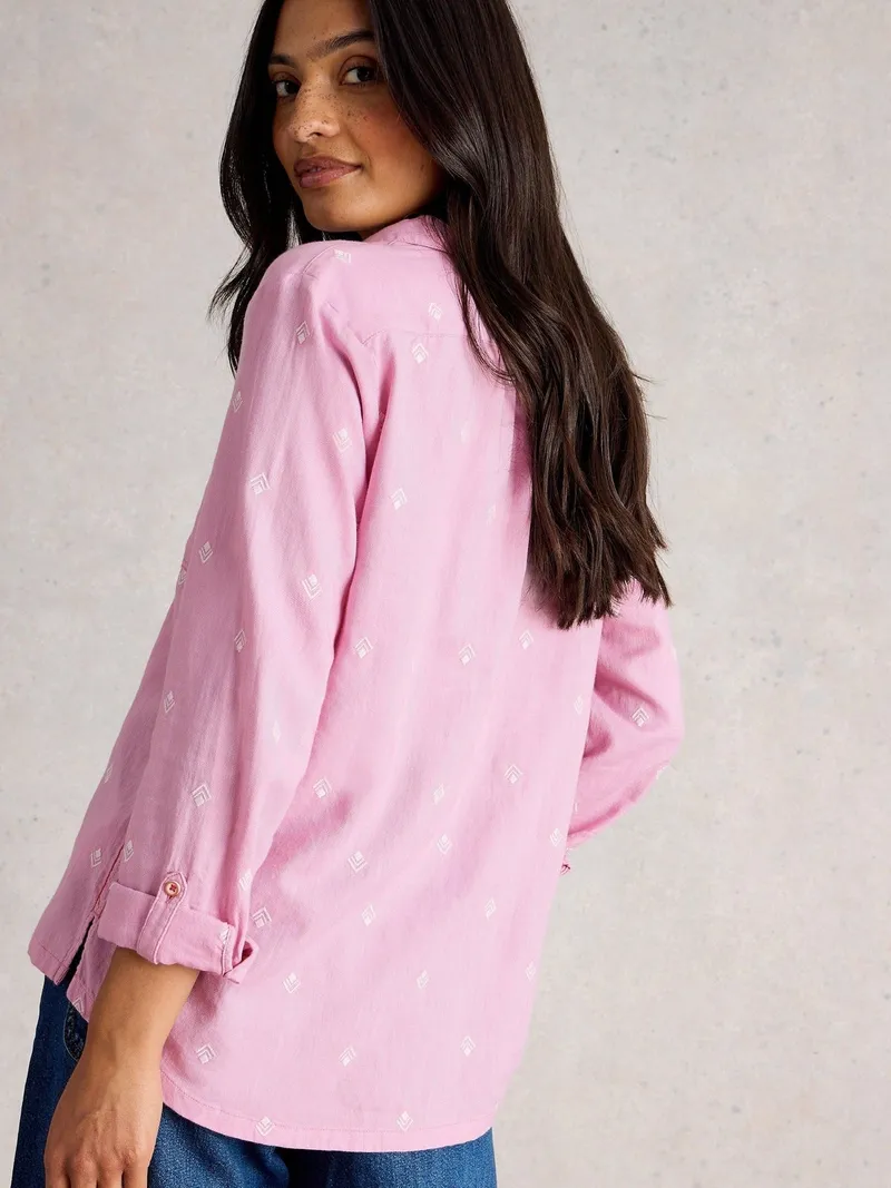 White Stuff Bluse Sophie aus Bio-Baumwolle - 44, Rosa multi, – Produktbild 4 von 4