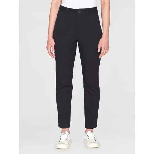 KnowledgeCotton Apparel KnowledgeCotton Apparel Chinohose - WILLOW slim chino, Schwarz (black jet), – Produktbild 2 von 4
