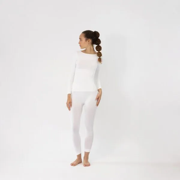 TAO Sportswear TAO Sportswear Schnelltrocknende & nahtlose Damen Funktionstight, Weiß, – Produktbild 4 von 4
