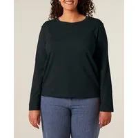 YTWOO YTWOO Basic Damen Langarmshirt aus 100% Biobaumwolle, Schwarz, – Produktbild 1 von 1