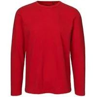 Neutral Neutral® Herren Langarm T-Shirt von Neutral Bio Baumwolle, Rot, – Produktbild 1 von 1