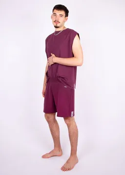 ÆVRIL ÆVRIL Unisex Oversize Shirt // Aubergine Red // Bio-Baumwolle – Produktbild 1 von 1