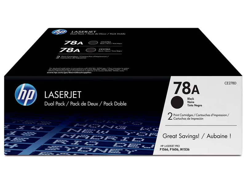 Hewlett Packard hp Twinpack Druckkassetten CE278AD, Nr. 78A schwarz – Produktbild 1 von 1