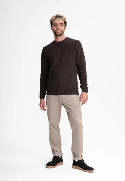 MELA MELA Strickpullover RAVI aus 100% Bio-Baumwolle, Dunkelbraun, – Produktbild 4 von 4